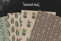 Green Kraft Seamless Patterns - 16 JPEG Patterns Product Image 7
