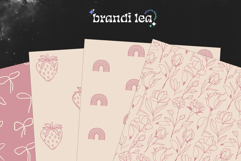 16 Ivory &amp; Blush Seamless Patterns Product Image 7