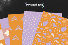 16 Lilac &amp; Clementine Seamless Patterns Product Image 5
