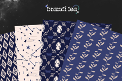 16 Navy &amp; Cream Seamless Patterns Product Image 5