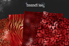 16 Red &amp; Gold Luxury Safari Seamless Patterns Product Image 5
