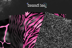 16 Black &amp; Pink Luxury Safari Seamless Patterns Product Image 7