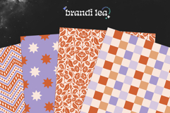 Terracotta Lilac Seamless Pattern Set Product Image 7