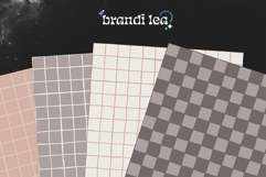 16 Neutral Grid &amp; Checker Seamless Patterns Product Image 5