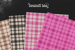 Gingham Kraft Seamless Patterns - 16 JPEG Patterns Product Image 7