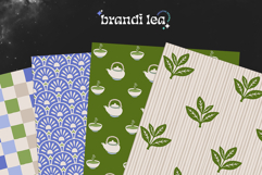 Indigo Matcha Seamless Pattern Set Product Image 7