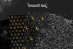 16 Black &amp; Gold Leo Zodiac Seamless Patterns Product Image 7