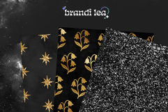 16 Black &amp; Gold Libra Zodiac Seamless Patterns Product Image 7