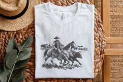 Cowboy Horse png, Vintage Wrangler PNG, Retro Cowboy Art, Product Image 5