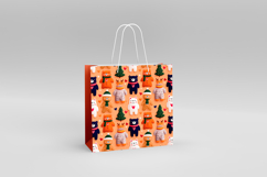 4 Cute Christmas Animal Seamless Patterns, Digital Paper PNG Product Image 5