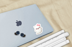 Cute Pink Halloween Printable Stickers PNG Files Product Image 5