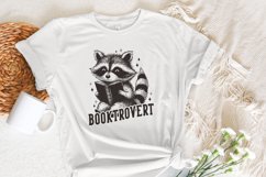 Booktrovert PNG, Funny Book Lover PNG, Reading Raccoon png, Product Image 5