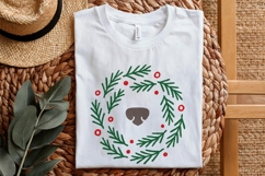 Wreath Bear Nose PNG, Cute Christmas Wreath PNG, Holiday Product Image 4