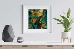 Gold and Turquoise Digital Papers - Seamless Patterns Product Image 4