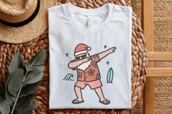 Dabbing Santa PNG, Funny Christmas Shirt, Tropical Holiday, Product Image 3