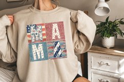 Retro Boho Mama PNG, 4th of July Sublimation Designs Product Image 5