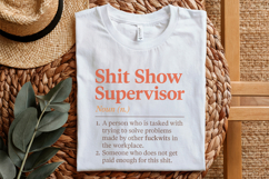 Shit Show Supervisor PNG Download, Work Humor PNG for Product Image 2