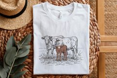 Cow PNG, Cattle Sublimation Design, Western Design, Hand Product Image 5