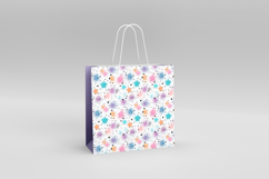 4 Colorful Star Seamless Patterns, Rainbow Digital Paper PNG Product Image 5