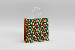 4 Vintage Christmas Seamless Patterns, Xmas Digital Paper Product Image 5