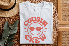 Cousin Crew PNG, Retro Smiley Face Digital Download, Family Product Image 4