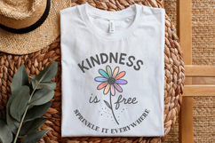 Kindness Is Free PNG, Sprinkle It Everywhere T-Shirt Product Image 4