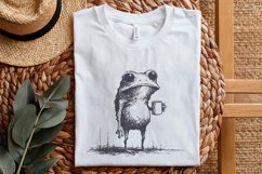 Sarcastic Frog with Coffee Cup PNG, Funny Animal Design, Product Image 5