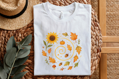 Autumn Leaves Pumpkin Sunflower PNG, Cute Fall Acorn Product Image 4