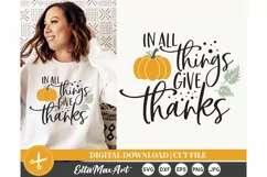 In all things give thanks SVG, Thanksgiving svg, Fall SVG, Product Image 1