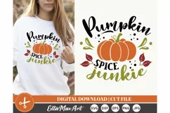 Pumpkin spice junkie SVG, Autumn SVG, Fall SVG, Pumpkin SVG, Product Image 1