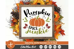 Pumpkin spice junkie SVG, Autumn SVG, Fall SVG, Pumpkin SVG, Product Image 3