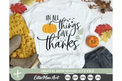 In all things give thanks SVG, Thanksgiving svg, Fall SVG, Product Image 3