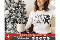 Oh Snap SVG, Christmas SVG, Santa svg, Funny Christmas SVG, Product Image 1
