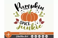 Pumpkin spice junkie SVG, Autumn SVG, Fall SVG, Pumpkin SVG, Product Image 2