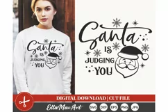 Santa is judging you SVG, Christmas SVG, Santa svg, Funny Product Image 1