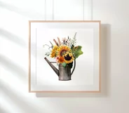 Watercolor sunflowers bouquets. Sublimation PNG Product Image 7