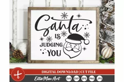 Santa is judging you SVG, Christmas SVG, Santa svg, Funny Product Image 2