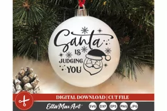 Santa is judging you SVG, Christmas SVG, Santa svg, Funny Product Image 3