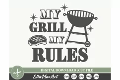 My grill my rules SVG, Barbecue SVG, Bbq svg, Grill Svg, Bbq Product Image 2