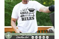 My grill my rules SVG, Barbecue SVG, Bbq svg, Grill Svg, Bbq Product Image 3