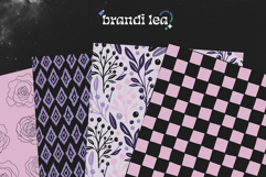 16 Lilac &amp; Noir Seamless Patterns Product Image 5