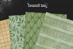 16 Sage &amp; Tan Seamless Patterns Product Image 5