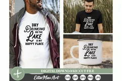Day drinking on the lake is my happy place SVG, Lake Svg, Product Image 2