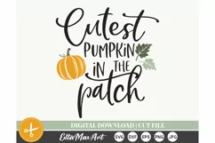 Cutest pumpkin in the patch SVG, Thanksgiving svg, Fall SVG, Product Image 2