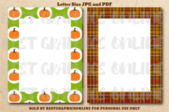 28 Fall Leaves Border Letter Size Printable Papers JPG PDF Product Image 7