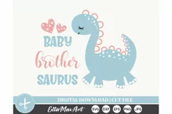 Baby brother saurus SVG, Dinosaur svg, Baby brother Svg, Product Image 2
