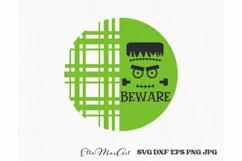 Beware SVG, Halloween Round Sign SVG, Halloween Svg, PNG Product Image 2