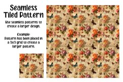 Vintage Butterfly Ephemera Digital Papers - Seamless Patter Product Image 5