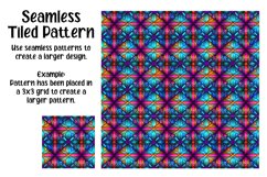 Stained Glass Digital Papers - Seamless Patterns Product Image 2