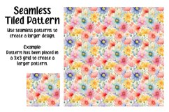 Soft Watercolor Flowers Digital Papers - Seamless Patterns Product Image 5